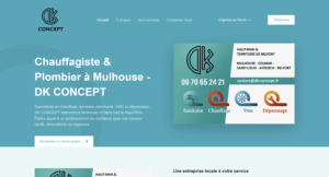DK Concept, site vitrine de chauffagiste à Mulhouse par DigiNex