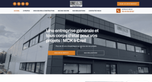 MCK BT, site vitrine d'entreprise générale et tous corps d'état à Creil développé par DigiNex
