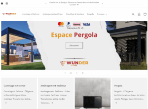 Wunder Store, boutique en ligne de carrelage, cuisine et pergola à Altkirch développé par DigiNex